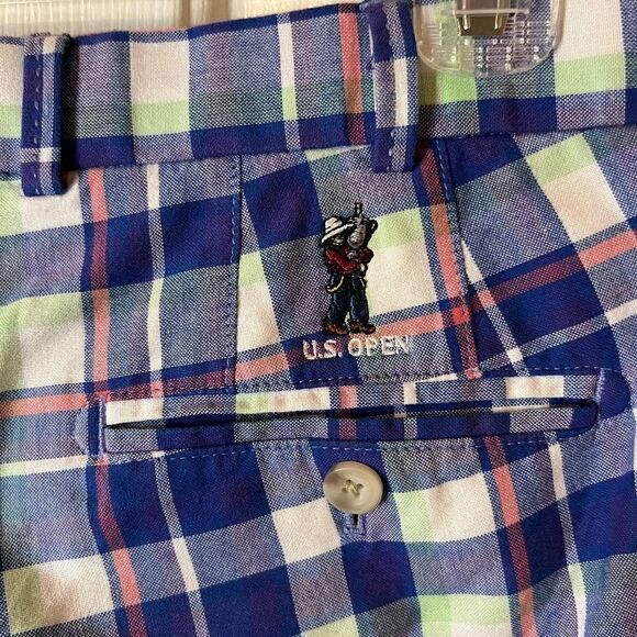 NWOT Men's Peter Millar US Open Plaid Shorts Size 34 - Picture 3 of 3